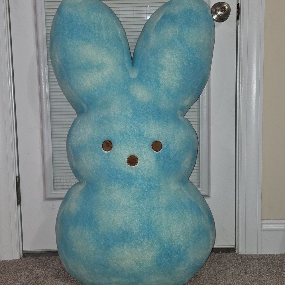 42” Jumbo Peeps Cotton Candy Tie-Dye Blue Easter Bunny Plush • New